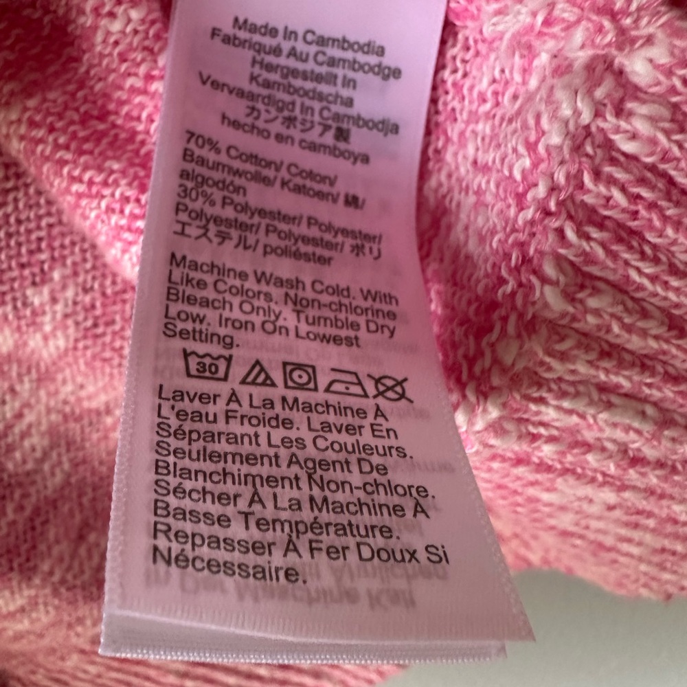 J. Crew Pink and White Knit sweater xl - Picture 4 of 4